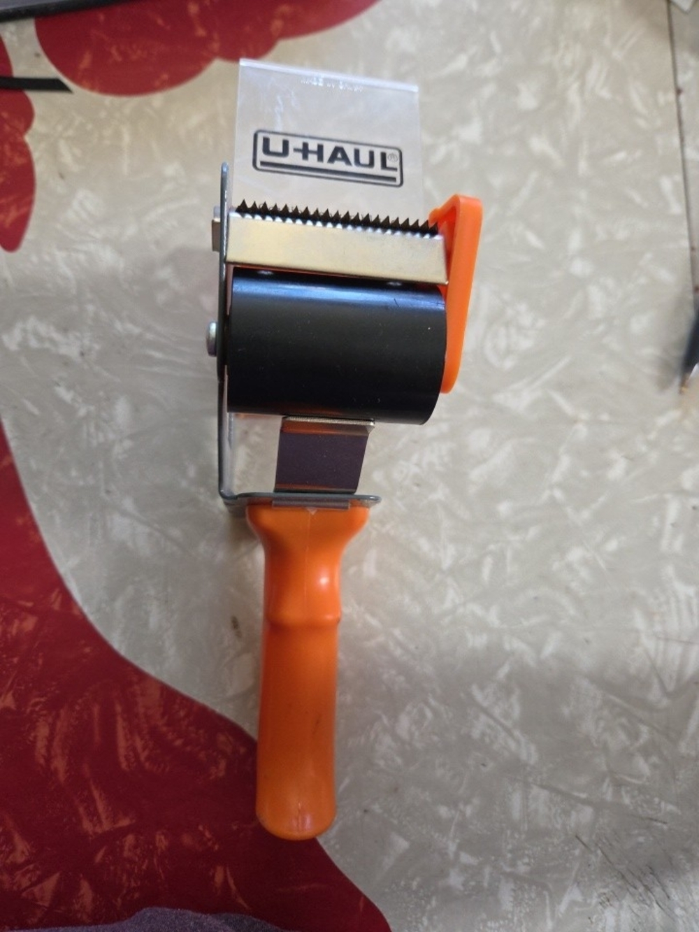 Orange Packing Tape Dispenser - Heavy-Duty Handheld Sealer